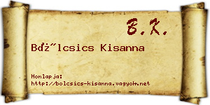 Bölcsics Kisanna névjegykártya